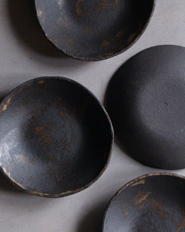 assiettes creuses noires mat